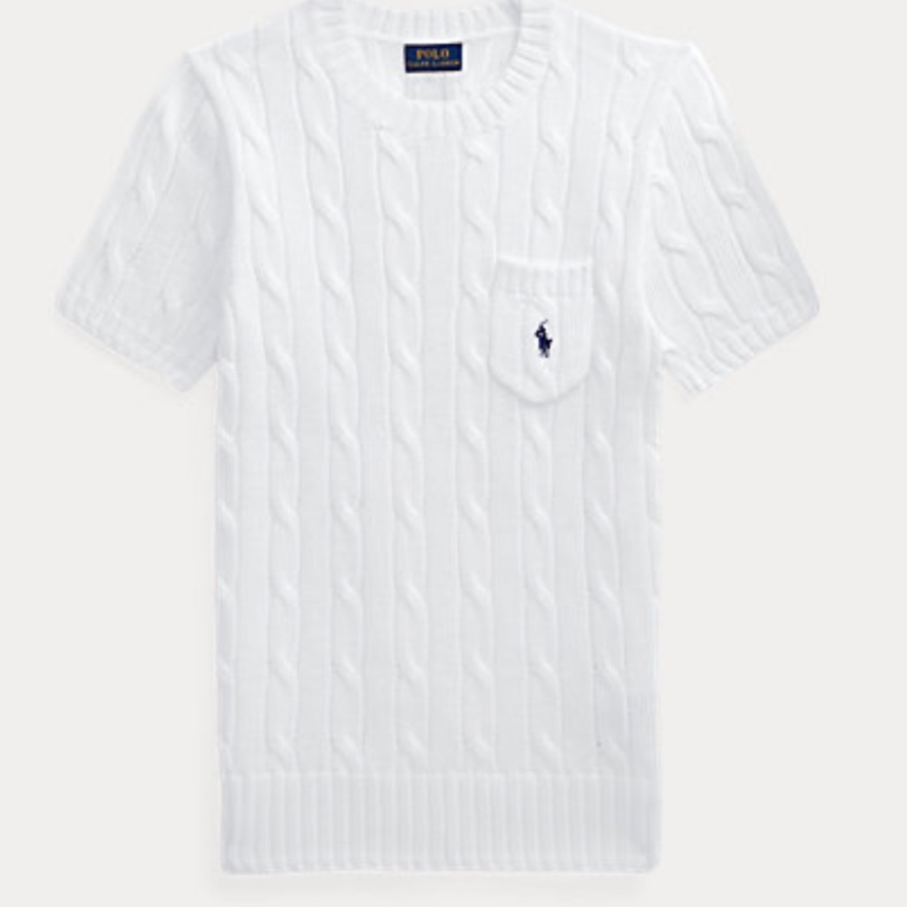 Polo Ralph Lauren

Cable-Knit Short-Sleeve Sweater  white - Picture 6 of 17